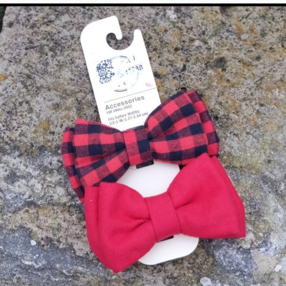 Bond & Co. Pet Accessories 2 Piece Bow Tie Set NWT